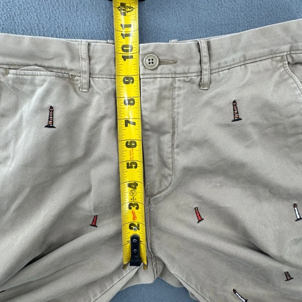J.Crew Chinos 33x32 All over print Lighthouse Embroidered Yacht Club Nautical